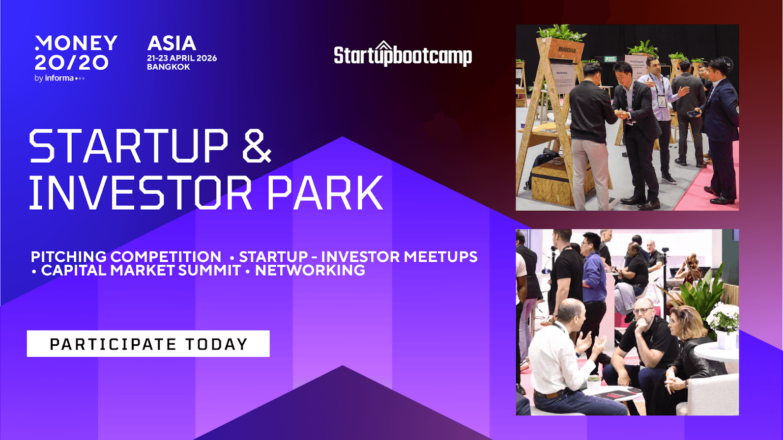 Startup & Investor Park at Money20/20 Asia